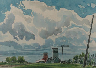 ACTIVE SKIES, GRAIN ELEVATORS; 1950