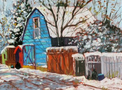 SNOWY BACK LANE
