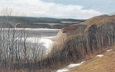 SOUTH SASKATCHEWAN RIVER (NEAR BATOCHE) by Joe Acs - Auction record, sale price, and art valuation. Compare with similar artists and explore comparable artworks.