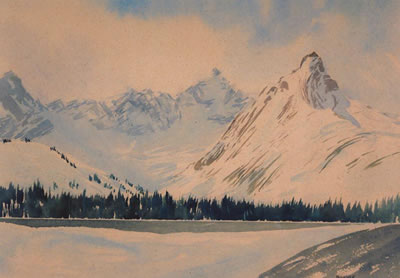 MOUNT ATHABASCA by John Harvie - Auction record, sale price, and art valuation. Compare with similar artists and explore comparable artworks.