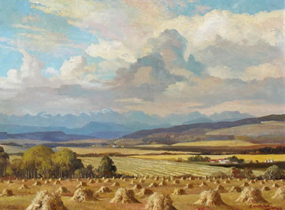 THUNDERHEAD OVER THE ROCKIES, SCENE FROM PRIDDIS, ALBERTA