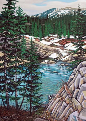 ELBOW FALLS II; 2008 by Bill Dixon - Auction record, sale price, and art valuation. Compare with similar artists and explore comparable artworks.