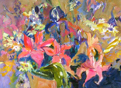 FLORAL COMPOSITION by Jean Pederson - Auction record, sale price, and art valuation. Compare with similar artists and explore comparable artworks.