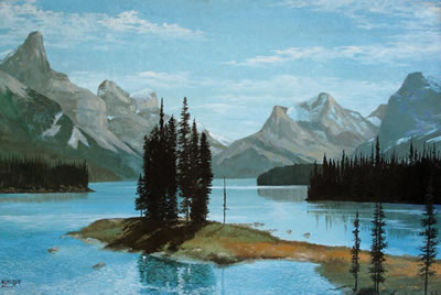 SPIRIT ISLAND, MALIGNE LAKE, JASPER
