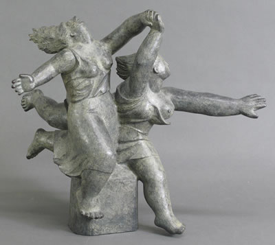 WOMEN RUNNING ON THE BEACH