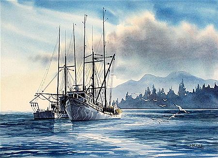 TROLLERS ANCHORED NEAR METCHOSIN; 1974 by Harry Heine - Auction record, sale price, and art valuation. Compare with similar artists and explore comparable artworks.