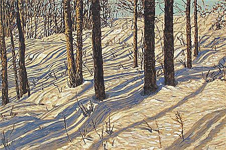 POPLARS IN THE SNOW #2; 1981