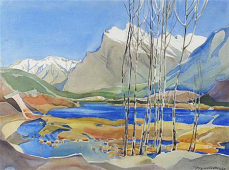 AUTUMN GRASSES, MT. RUNDLE (CANADIAN ROCKIES SERIES); 1988