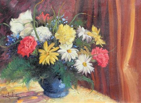 VASE BLEU; 1989