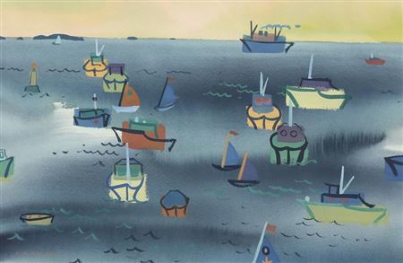 SEASCAPE WITH SHIPS