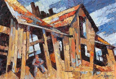 OLD BARN, NEWFOUNDLAND by Frederick Steiger - Auction record, sale price, and art valuation. Compare with similar artists and explore comparable artworks.