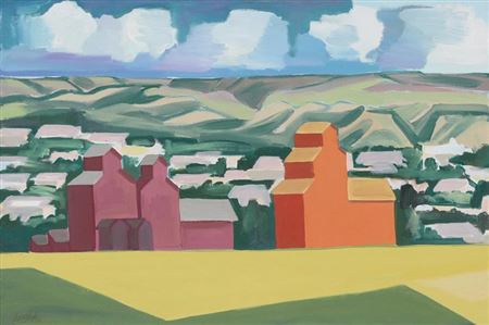 GRAIN ELEVATORS by David Pugh - Auction record, sale price, and art valuation. Compare with similar artists and explore comparable artworks.
