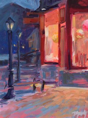 BOUTIQUE AT NIGHT, CANMORE; 2011 by Diana Zasadny - Auction record, sale price, and art valuation. Compare with similar artists and explore comparable artworks.