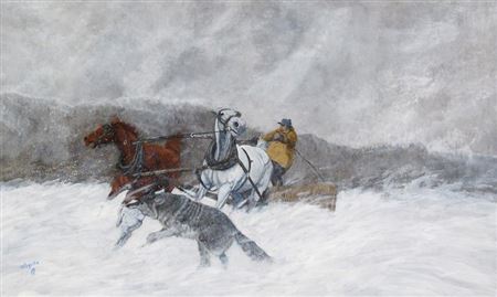 SURPRISE ENCOUNTER by Armand Paquette - Auction record, sale price, and art valuation. Compare with similar artists and explore comparable artworks.