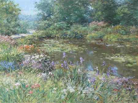 IRIS BY THE POND by Wilson Chu - Auction record, sale price, and art valuation. Compare with similar artists and explore comparable artworks.