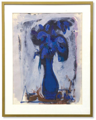 Floral Still Life with Blue Vase