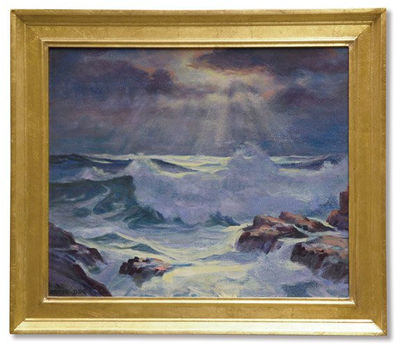 Crashing Waves by Wayne Dye - Auction record, sale price, and art valuation. Compare with similar artists and explore comparable artworks.