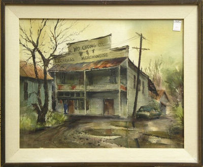 Sample artwork by Henry Doane (1905 - 2002), known for urban-landscape and mining genre painting - View similar artists and auction records