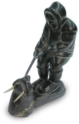 Man Pulling Seal from the Water