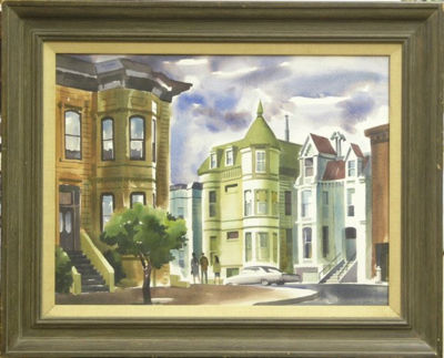 San Francisco Corner by Hubert Buel - Auction record, sale price, and art valuation. Compare with similar artists and explore comparable artworks.