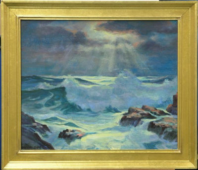 Crashing Waves by Wayne Dye - Auction record, sale price, and art valuation. Compare with similar artists and explore comparable artworks.
