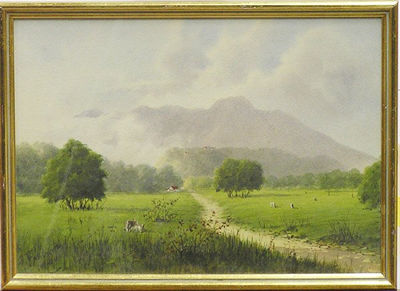 Grazing Cattle in a Valley