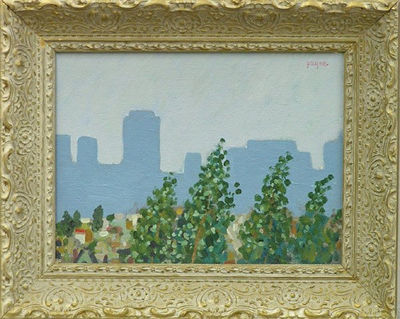 San Francisco Skyline, 1970 by John Payne - Auction record, sale price, and art valuation. Compare with similar artists and explore comparable artworks.