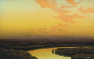 MARSH AT SUNSET