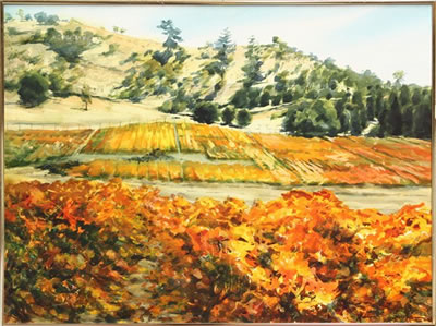 Foothill Vineyard by Isabelle Schrock - Auction record, sale price, and art valuation. Compare with similar artists and explore comparable artworks.