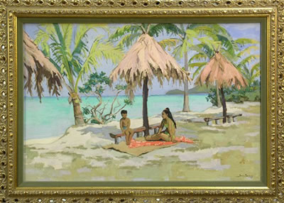 Relaxing on a Tahitian Beach