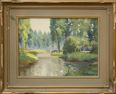 Summer Landscape by Rudolph Inden - Auction record, sale price, and art valuation. Compare with similar artists and explore comparable artworks.
