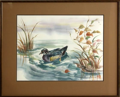 Wood Duck, Grass by Shirley Rencher - Auction record, sale price, and art valuation. Compare with similar artists and explore comparable artworks.