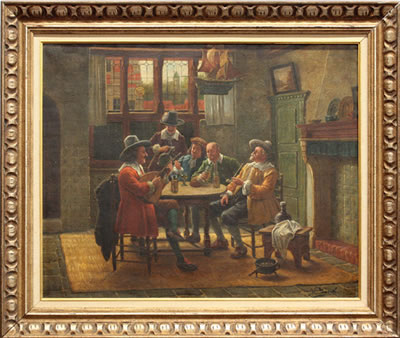 Sample artwork by Wilhelm F Giessel (1869 - 1938), known for genre painting - View similar artists and auction records