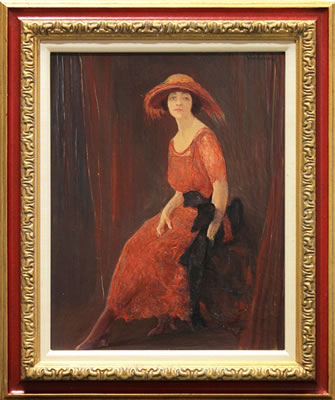 Woman in Red Hat