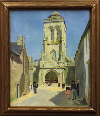 Parisian Cathedral by René Aubert - Auction record, sale price, and art valuation. Compare with similar artists and explore comparable artworks.