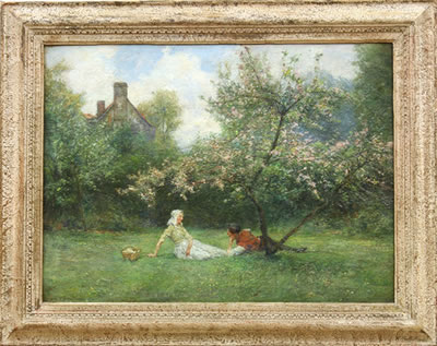 "Lovers in Orchard"