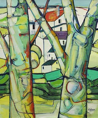 "Composition Les Arbres No. 1" by Rene Couturier - Auction record, sale price, and art valuation. Compare with similar artists and explore comparable artworks.