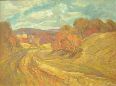 Sample artwork by Elton Krafft (1914 - 2001), known for landscape painting - View similar artists and auction records