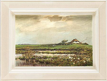 Landschaft mit Haus auf Hiddensee