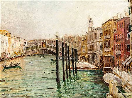 Ansicht von Venedig mit Blick auf den Canal Grande mit der Rialto-Brücke by Franz Guillery - Auction record, sale price, and art valuation. Compare with similar artists and explore comparable artworks.