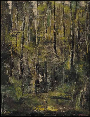 Birch Trees by Jack Markell - Auction record, sale price, and art valuation. Compare with similar artists and explore comparable artworks.