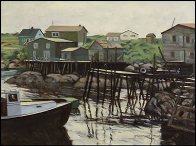 Terrace Bay / Nova Scotia by Stafford Plant - Auction record, sale price, and art valuation. Compare with similar artists and explore comparable artworks.
