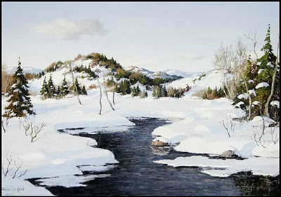 Sample artwork by Oscar deLall (1903 - 1971), known for landscape, portrait and coastal view painting - View similar artists and auction records