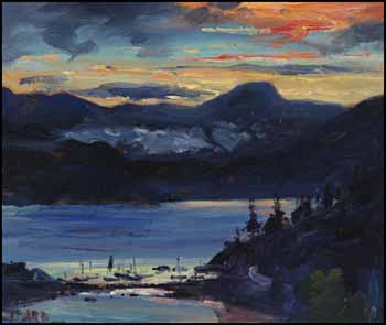 Evening Sky, Bowen Island, Whytecliff Marina in Foreground