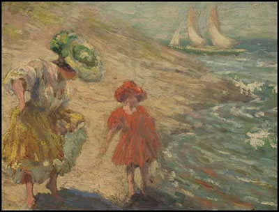 Mother and Daughter on the Beach