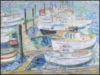 Boats at a Wharf, No. 3 by Irene Hoffar Reid - Auction record, sale price, and art valuation. Compare with similar artists and explore comparable artworks.