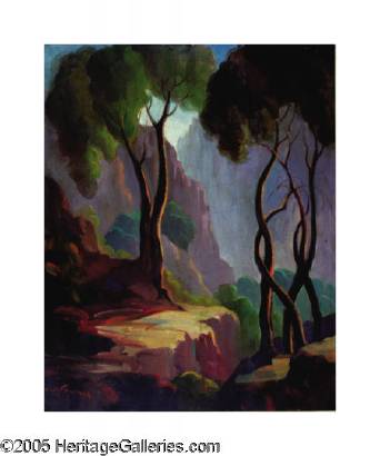 Sunset Over the Mogollons by Leola Isabel Warnock Freeman - Auction record, sale price, and art valuation. Compare with similar artists and explore comparable artworks.