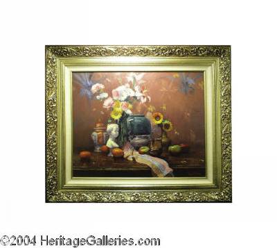 Tabletop Still Life by George Van Hook - Auction record, sale price, and art valuation. Compare with similar artists and explore comparable artworks.