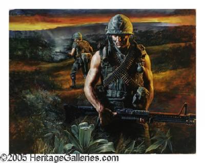 Welcome to Vietnam, Macho Man by Steven James - Auction record, sale price, and art valuation. Compare with similar artists and explore comparable artworks.