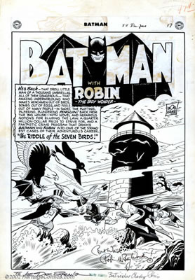 Original Art for Batman #56 Complete 13-Page Story "The Riddle of the Seven Birds" (DC, 1949)